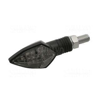 203-042 LED-Blinker ROCK, schwarz, getöntes Glas, Paar, E-gepr., Motorrad