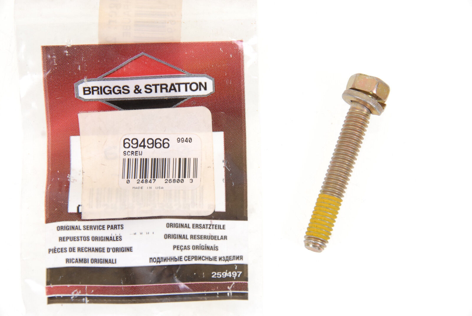 4341066 Briggs & Stratton 694966 Schraube Screw Neu NOS MTSBike