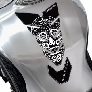 4301-0690 Tank Pad Soft Touch Black Edition Skull 230 x 134 mm