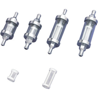 DS-391674 Kraftstofffilter Std Glas/Chrom für Harley Davidson Benzinfilter 1/4"