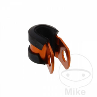 K66POS33 7758413 Halter Bremsschlauch Alu 6 mm orange Aprilia BMW Ducati Honda