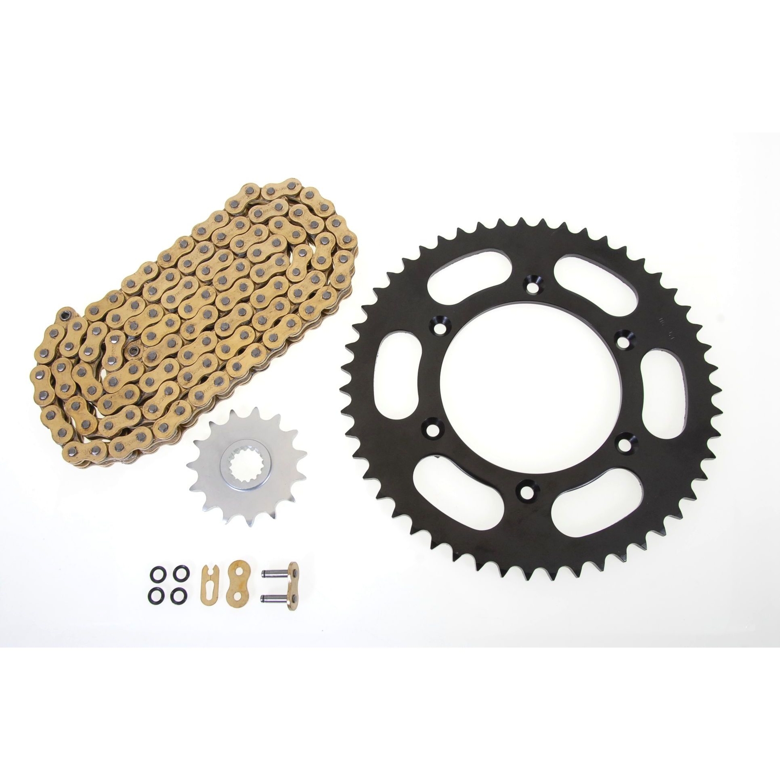 DID VX2 Gold Kettensatz Stahl schwarz Enduro Motocross Supermoto – Bild 3