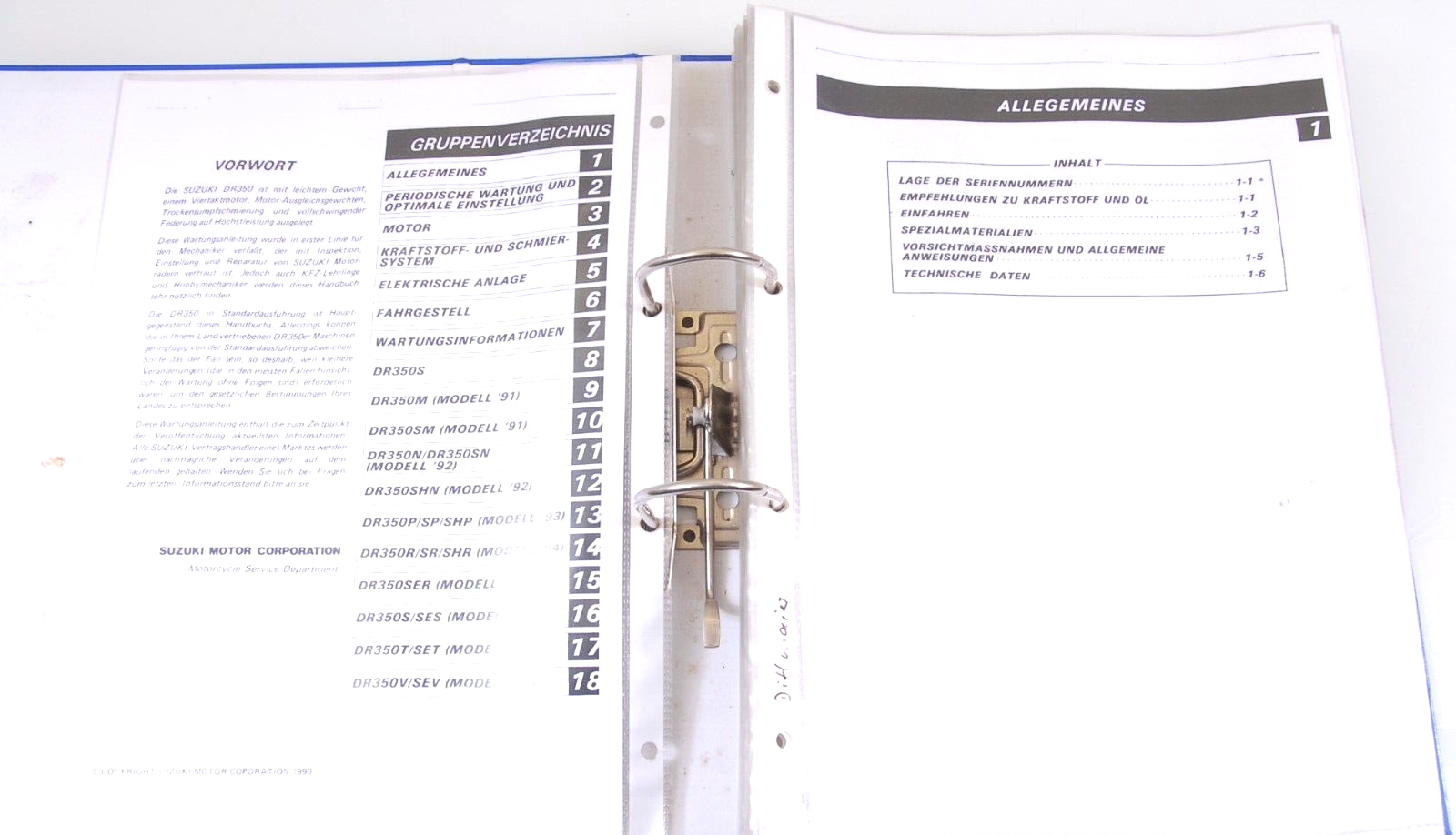 Reparatur Suzuki DR 350 Werkstattunterlagen Handbuch Werkstattbuch #44-50-032 – Bild 3