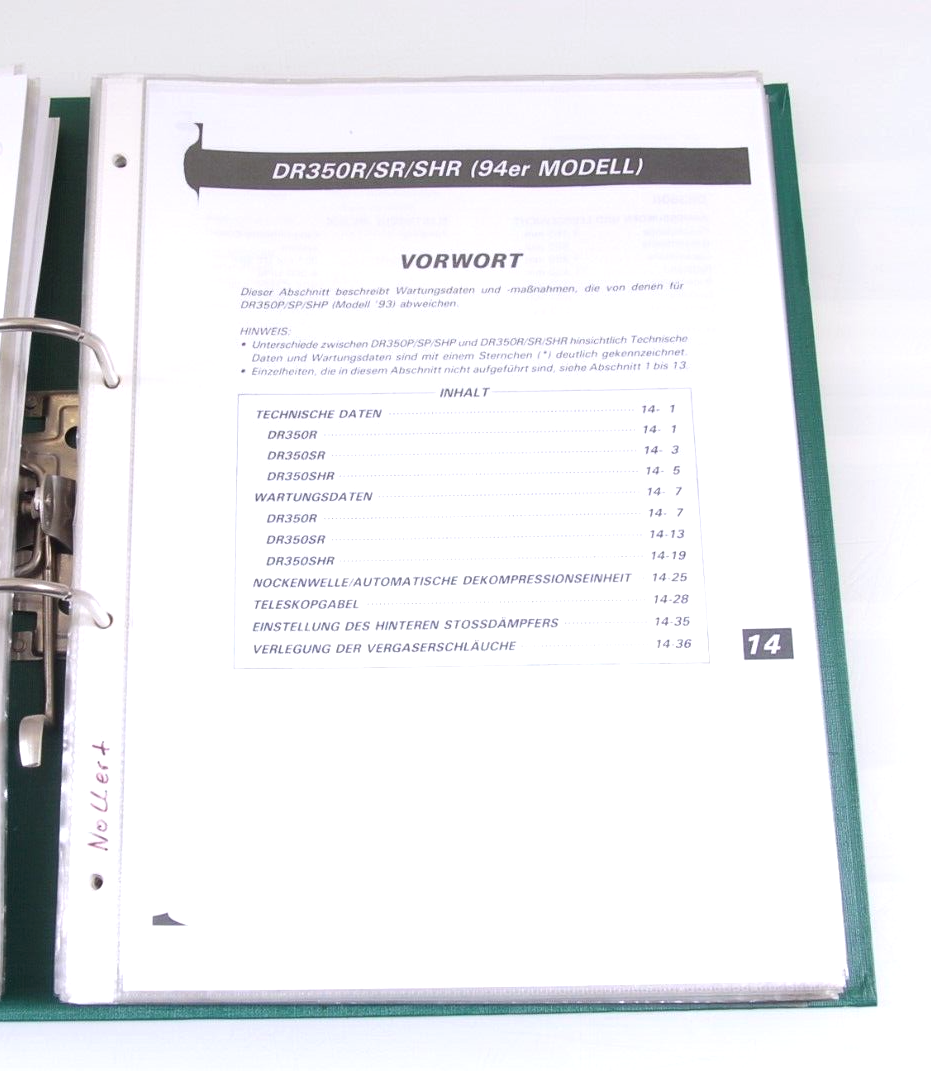 Reparatur Suzuki DR 350 Werkstattunterlagen Handbuch Werkstattbuch #44-50-032 – Bild 8