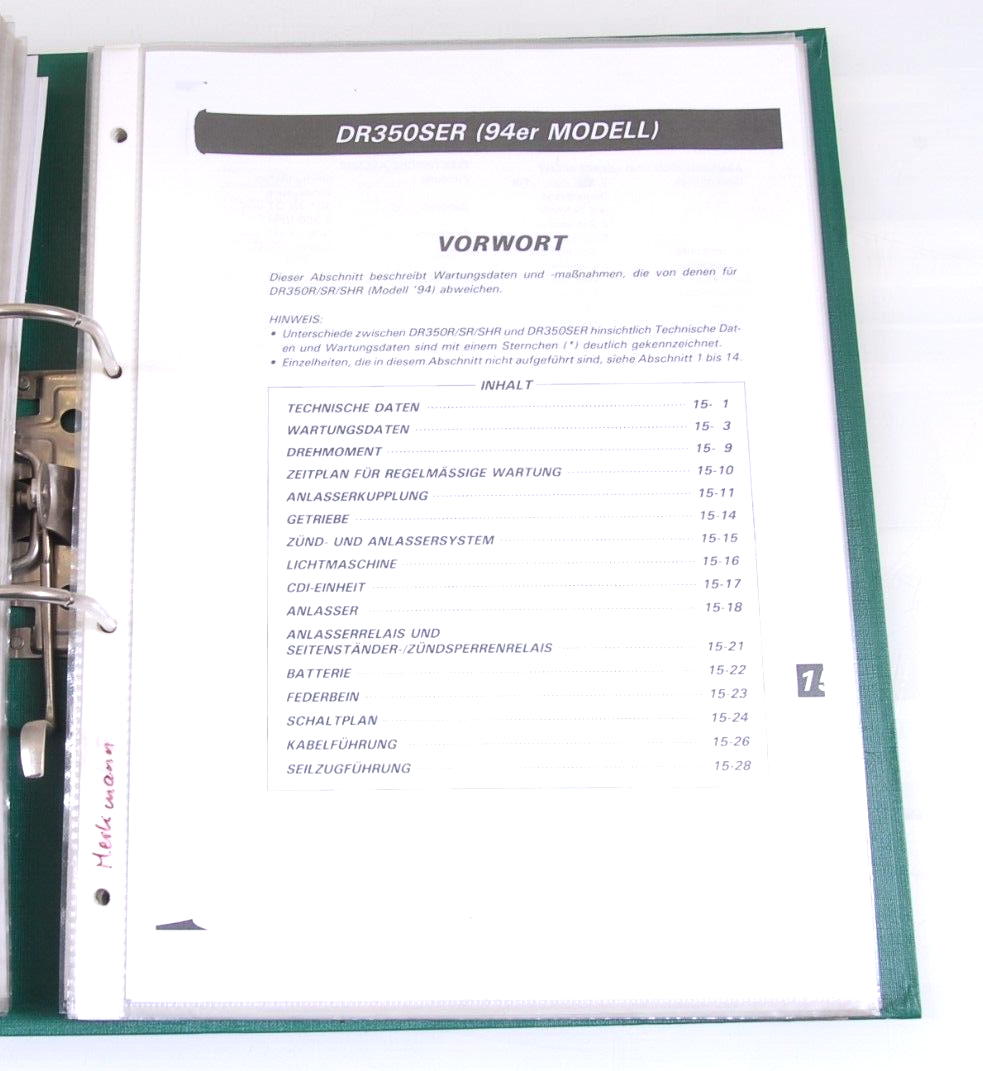 Reparatur Suzuki DR 350 Werkstattunterlagen Handbuch Werkstattbuch #44-50-032 – Bild 9