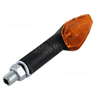203-897 Blinker PEAK, schwarz, E-geprüft, Motorrad, Paar, lang, gelbes Glas