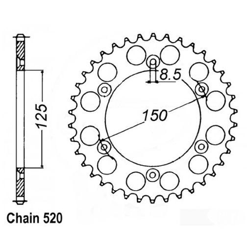 50-32065-49 Esjot Kettenrad 49Z für KTM EXC SR SX Husqvarna FE TE Motorrad – Bild 3