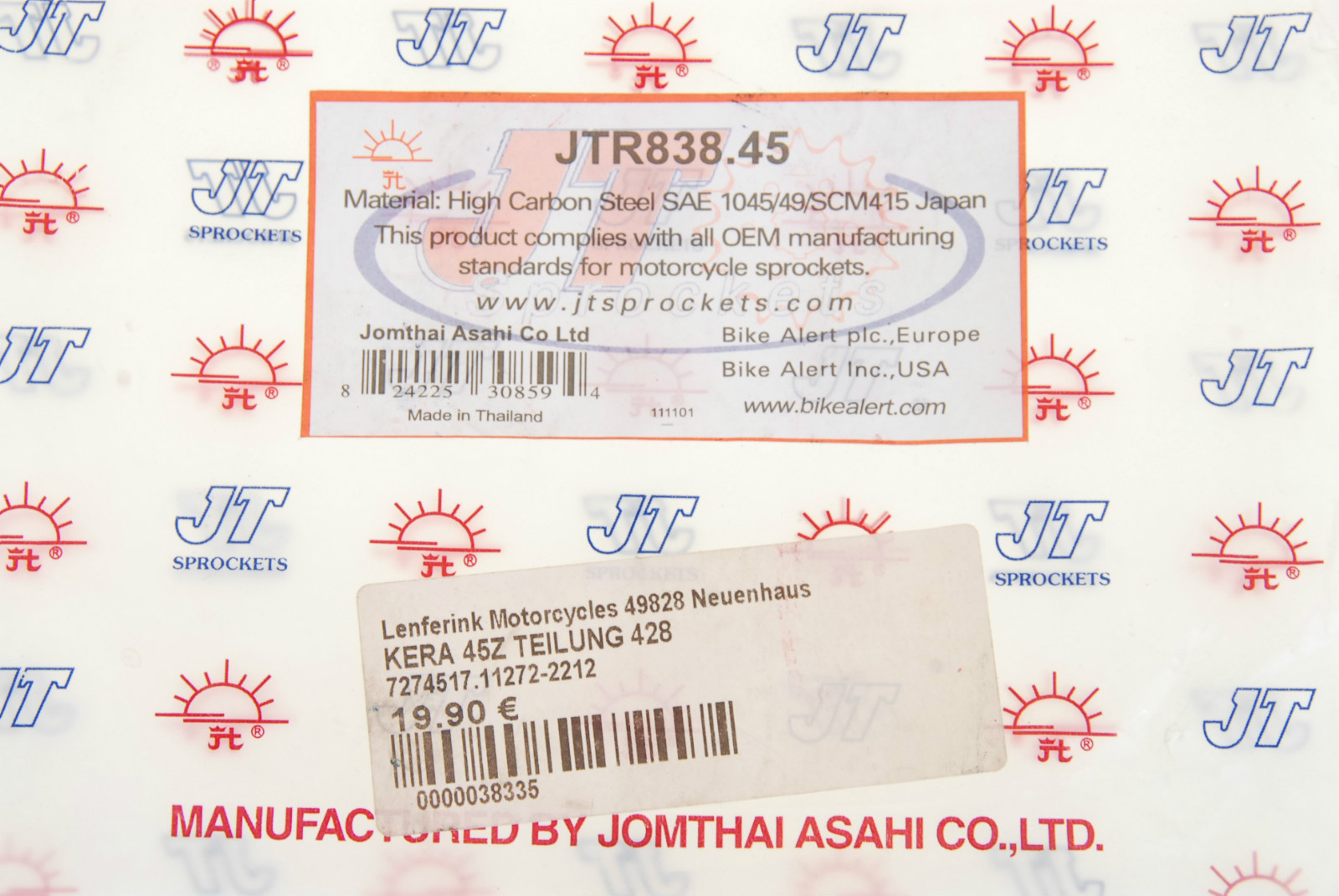 Stahl Kettenrad Yamaha RD 125 YBR 125 RS 100 45Z Teilung 428 K45P10 – Bild 3