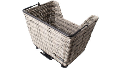 07382120 ATRANVELO Fahrrad Korb Rattan Look grau 24L inkl. AVS Systemadapter