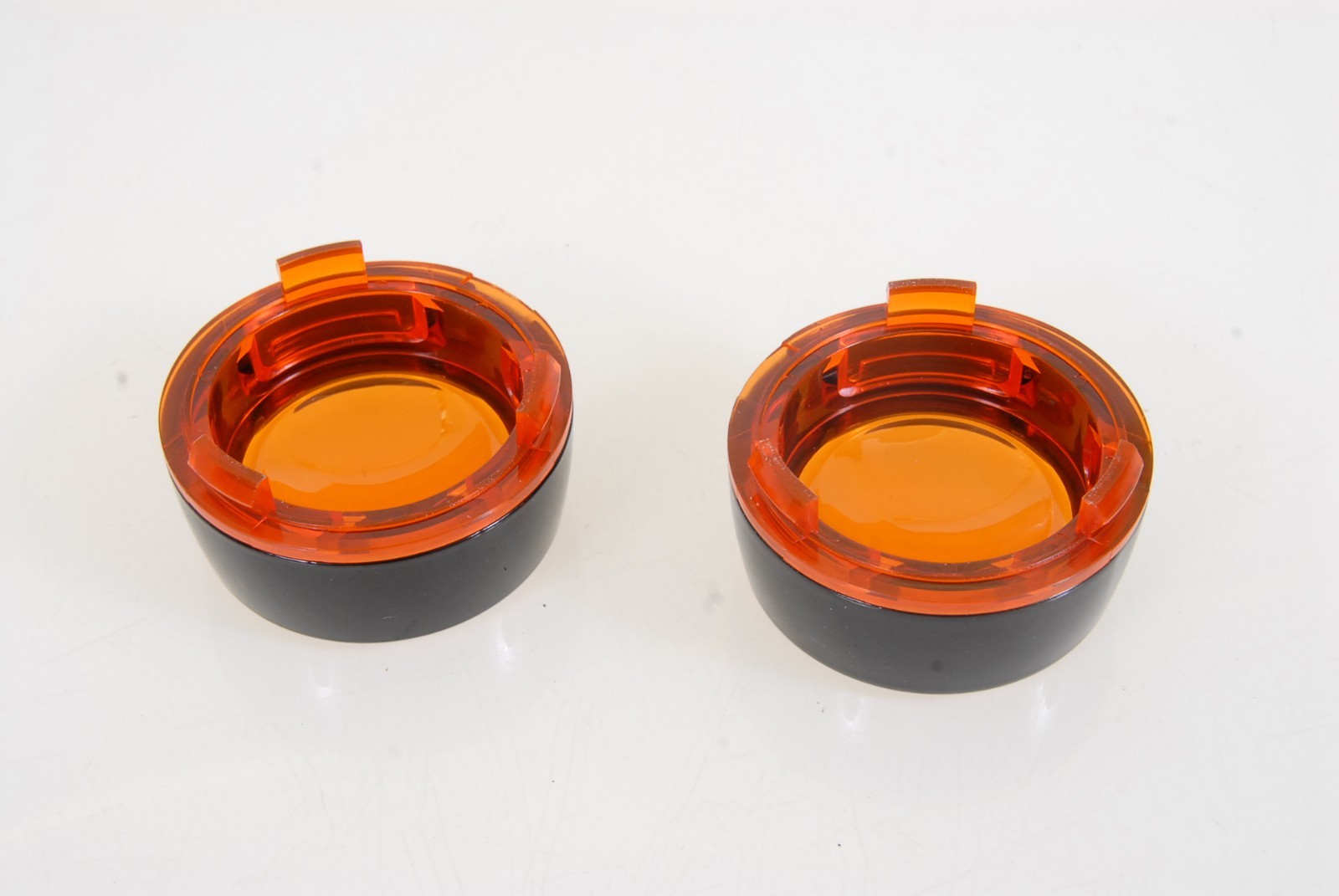 2040-1536 Motorrad Chopper Blinkergläser Küryakyn schwarz gelb für Harley – Bild 3