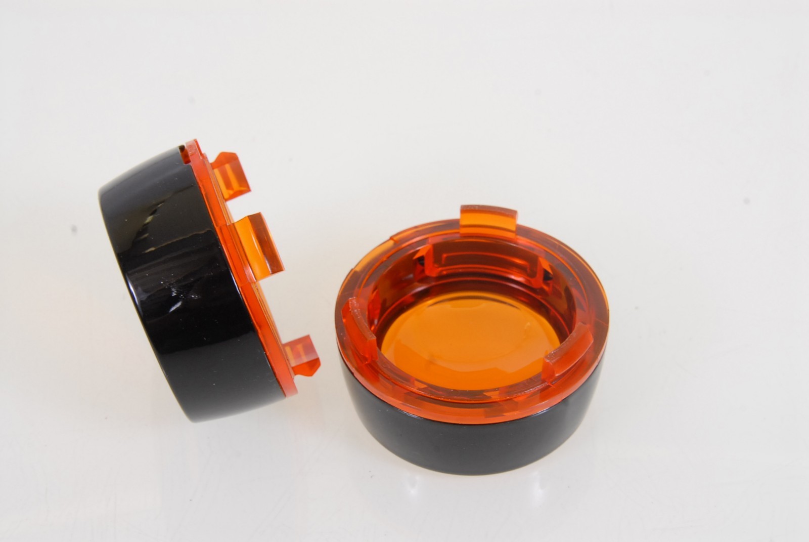 2040-1536 Motorrad Chopper Blinkergläser Küryakyn schwarz gelb für Harley – Bild 4