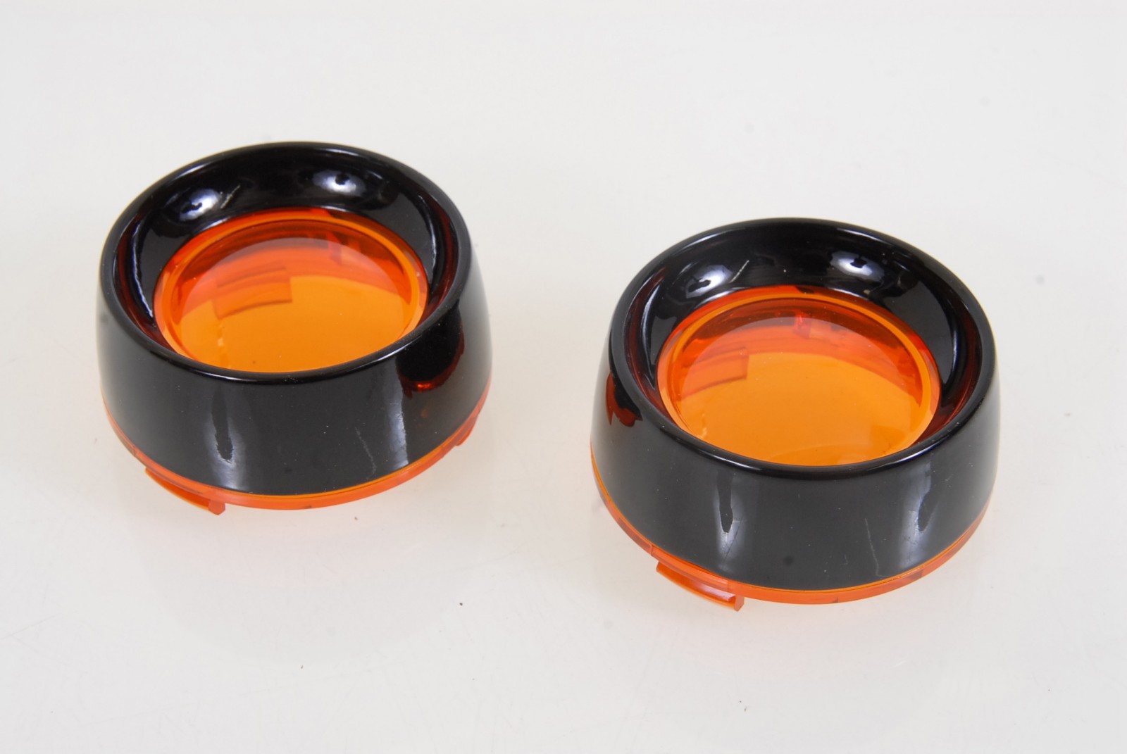 2040-1536 Motorrad Chopper Blinkergläser Küryakyn schwarz gelb für Harley