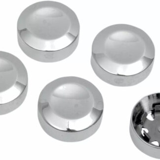 1201-0597 Riemenradschrauben Abdeckungen Chrom für Harley FXST FLST FLH