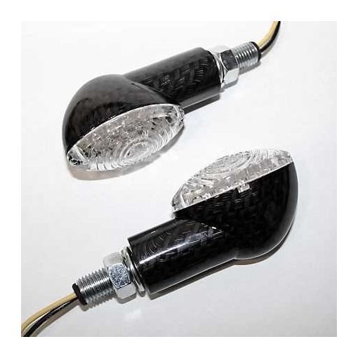 Lenkerblinker Shin YO BULL'S-EYE Für Motorrad - Schwarz, 38mm, Halogen, Paar