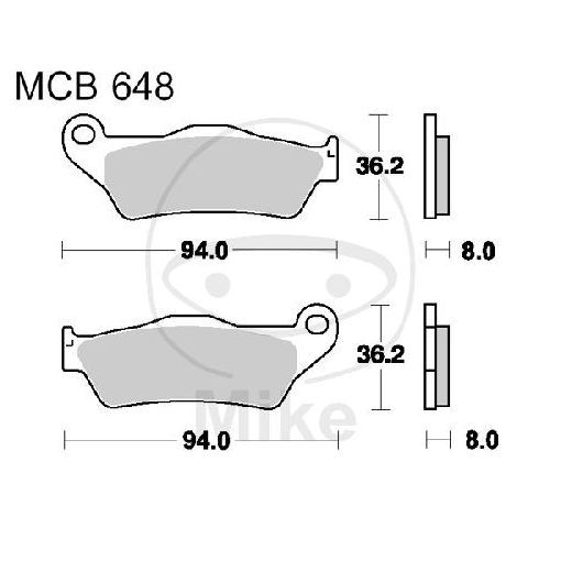 787.30.45 MCB648SI Bremsbeläge Sinter Aprilia BMW Cagiva Gas Gas Husa für KTM