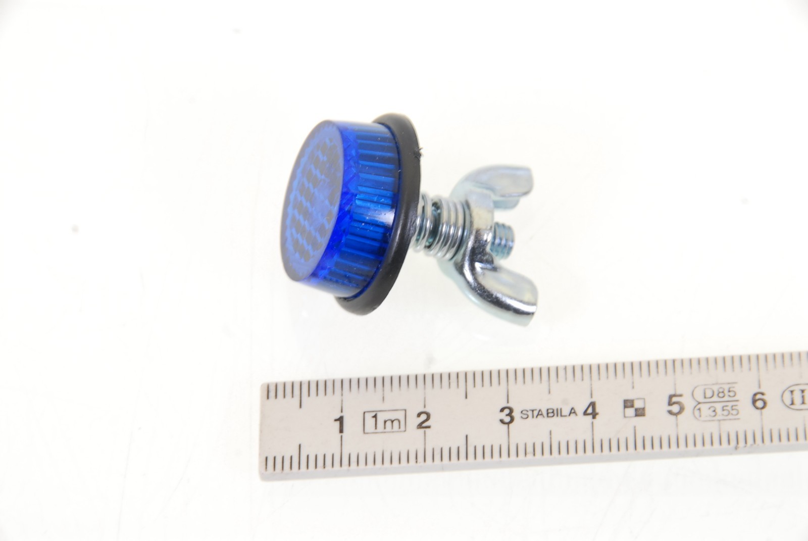 CH4B Blau Nummernschildschrauben Kennzeichenschrauben mit Reflektor 4 Stück – Bild 5