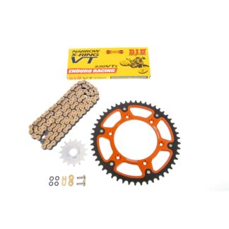 DID VT2 Kettensatz Stahl Stealth Orange für KTM Husaberg Husqvarna