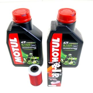 Service Kit Ölwechsel +KN15 Ölfilter Motul 15W-50 2x1Liter für KTM 125 200 390