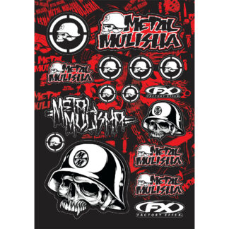4320-1191 Decal Sticker Set Metal Mulisha Dekor Kit Iron Cross Skull Aufkleber