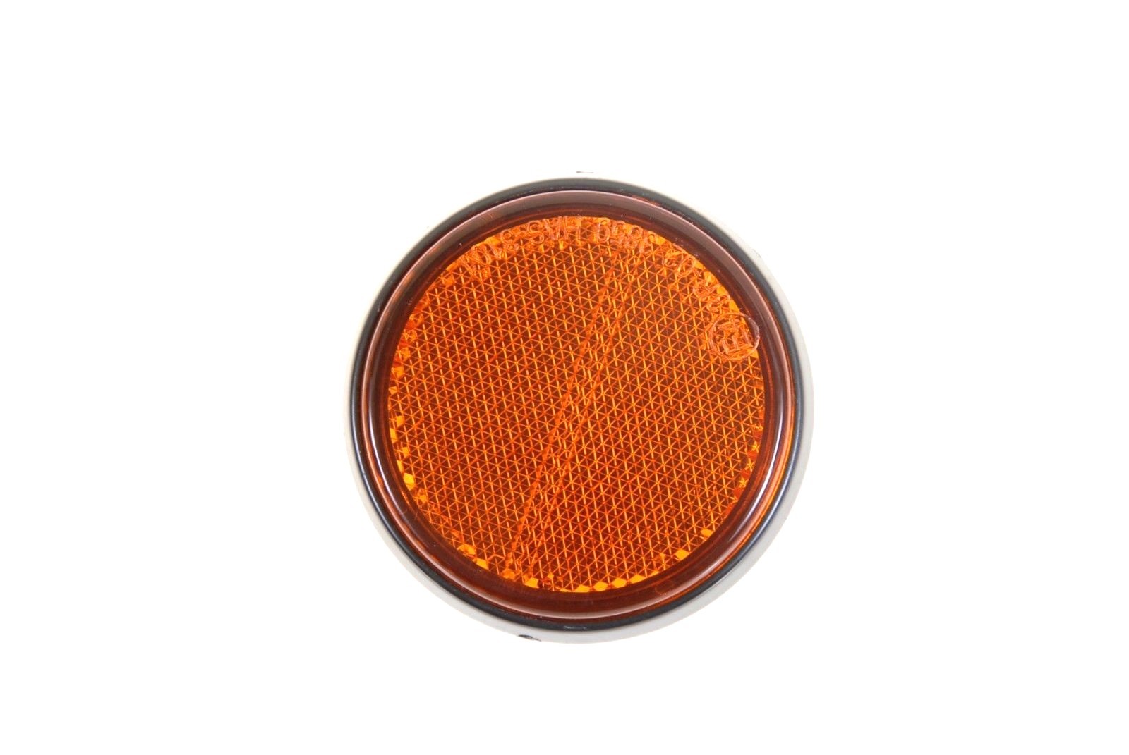 259-119 SHIN YO Gelber Rückstrahler rund mit M5 Gewindebolzen Ø60 x 12 mm