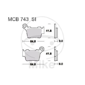 787.40.76 MCB743SI Bremsbeläge Sinter BMW Husaberg Husqvarna für KTM